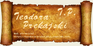 Teodora Prekajski vizit kartica